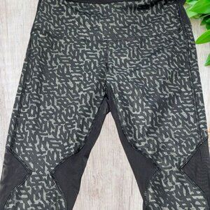 Lululemon Running In The City 7/8 Tight Sz‎ 6 Luxtreme Heathered Net Pop Black